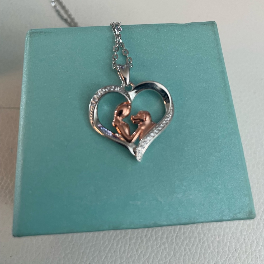 925 Sterling silver heart “love your puppy” necklace - Picture 6 of 7